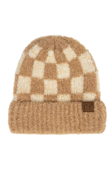 C.C. Checkered Beanie