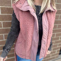 Rose Sherpa Vest