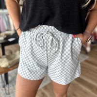 Janie Checkered Knit Shorts