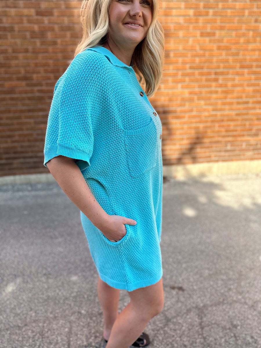 Ocean Side Textured Romper