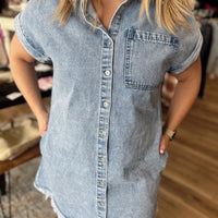 Megan Button Down Denim Dress