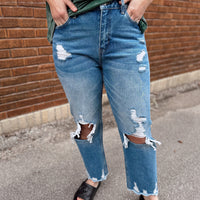 Molly Distressed Mom Jeans