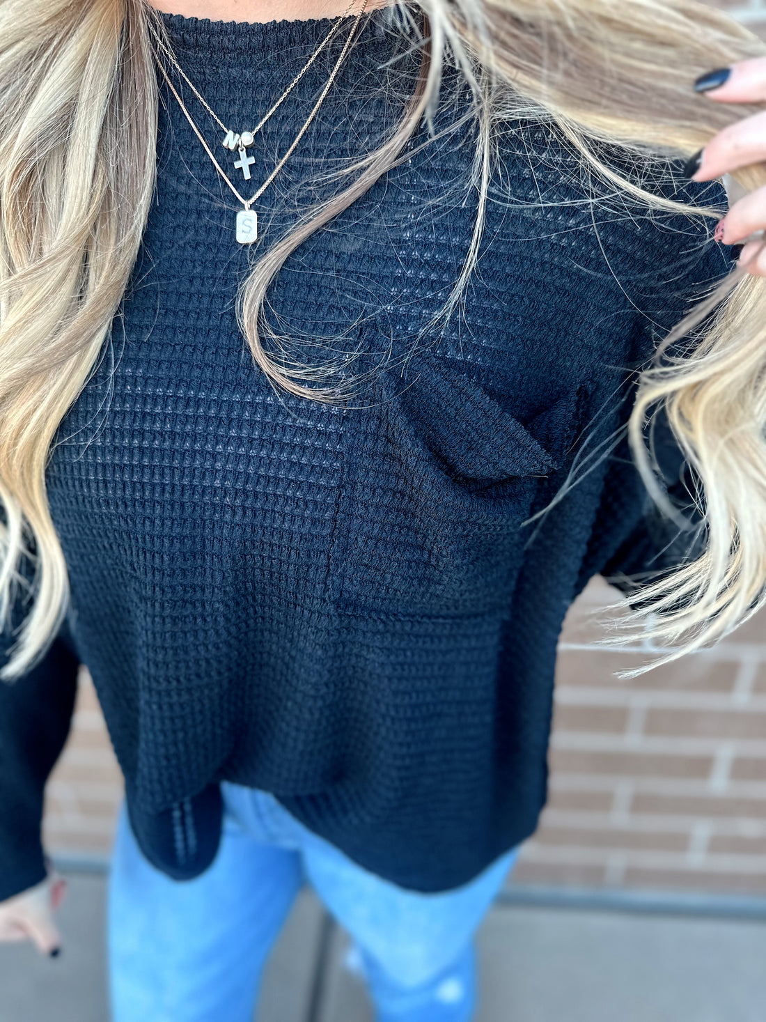 Jaci Waffle Knit Top