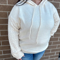 Mable Cable Knit Hooded Sweater