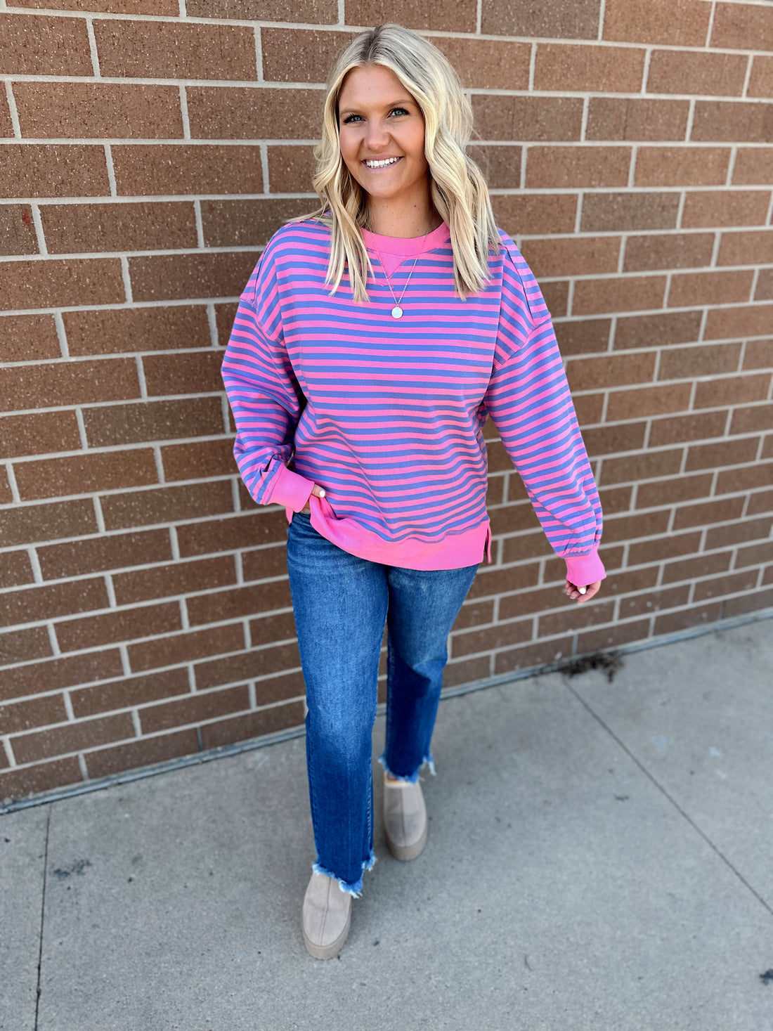 Zoey Striped Pullover