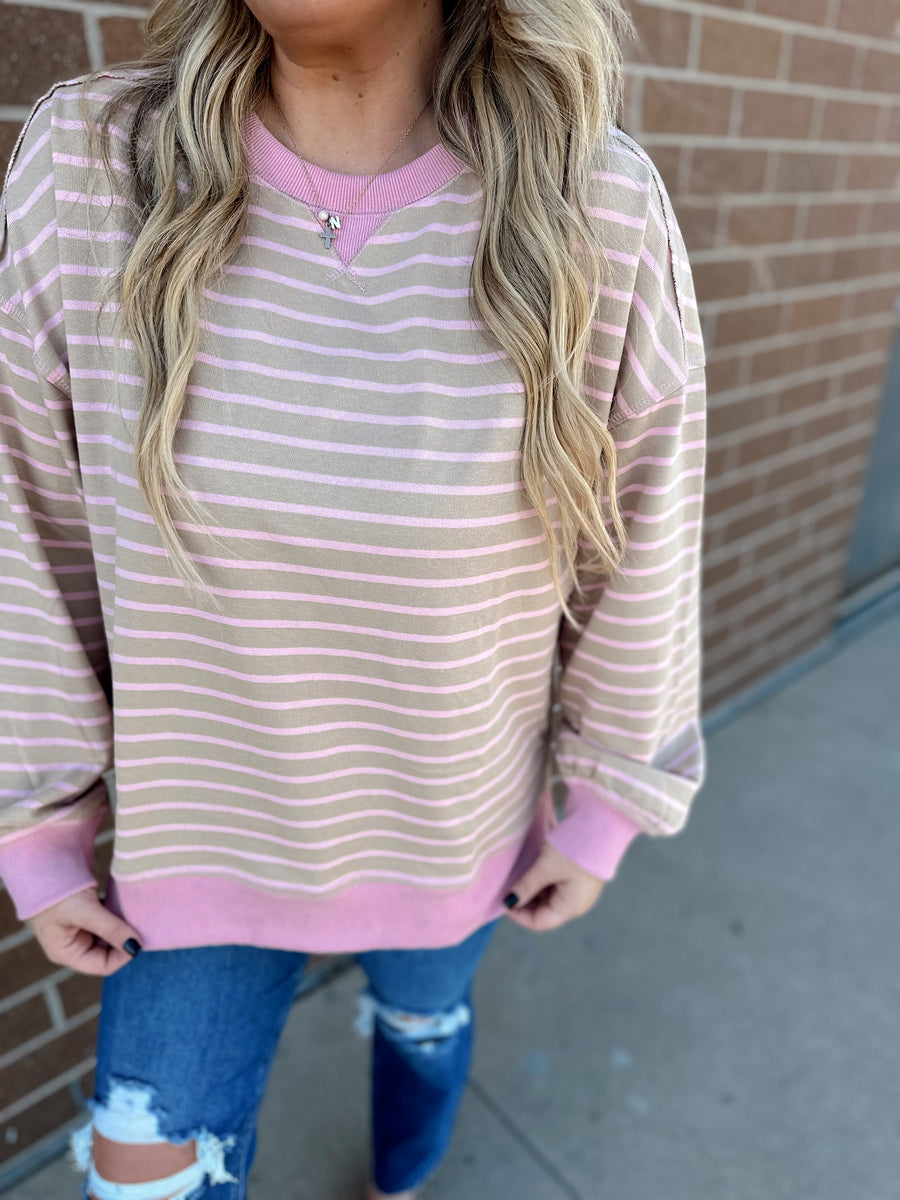 Zoey Striped Pullover