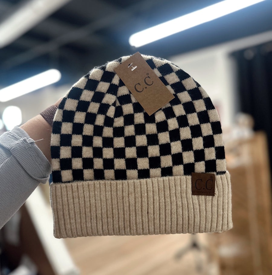 Checkered Beanie