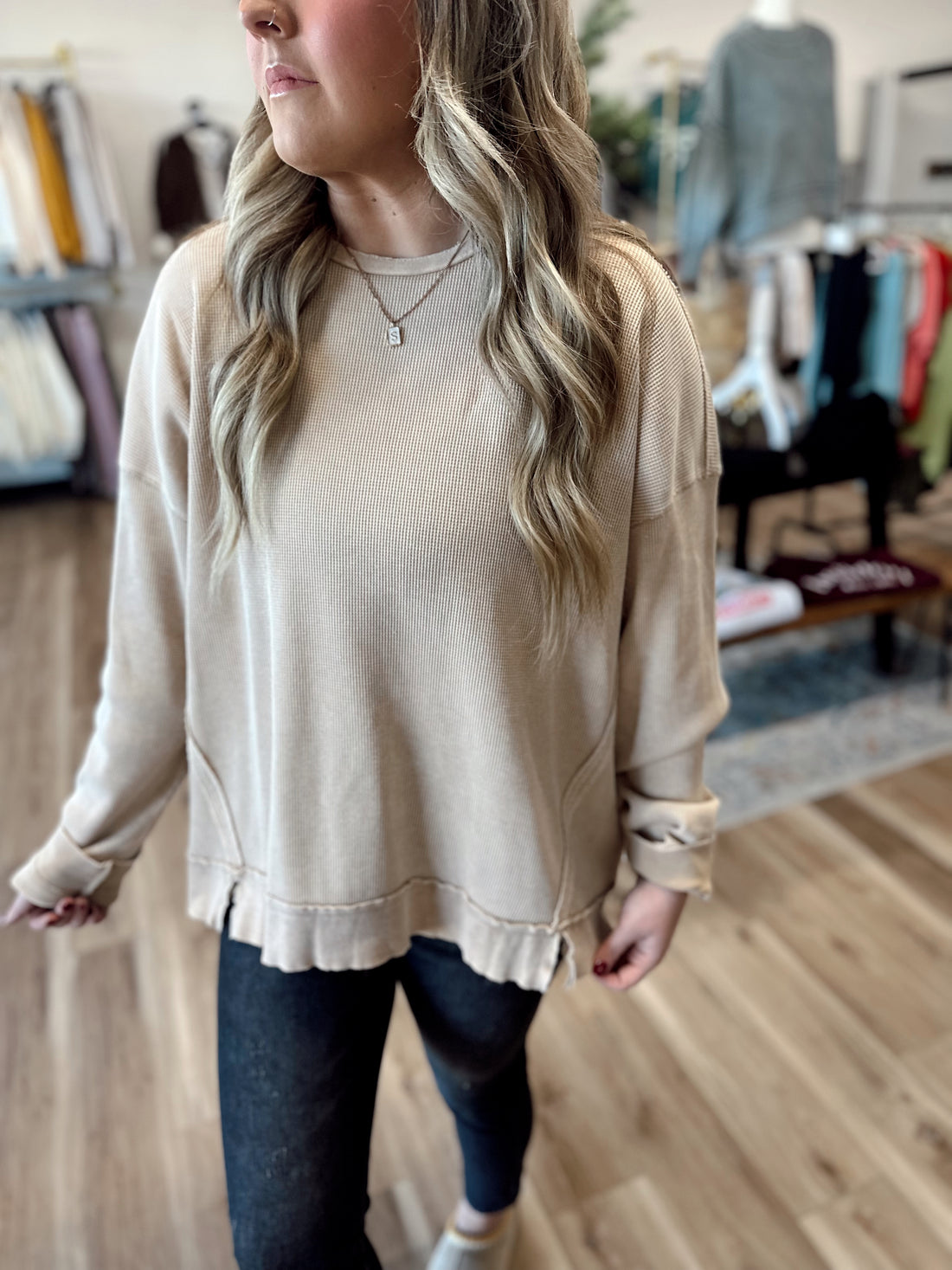 Kaci Oversized Thermal Top