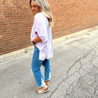 Studded Oversized Top- Lavender