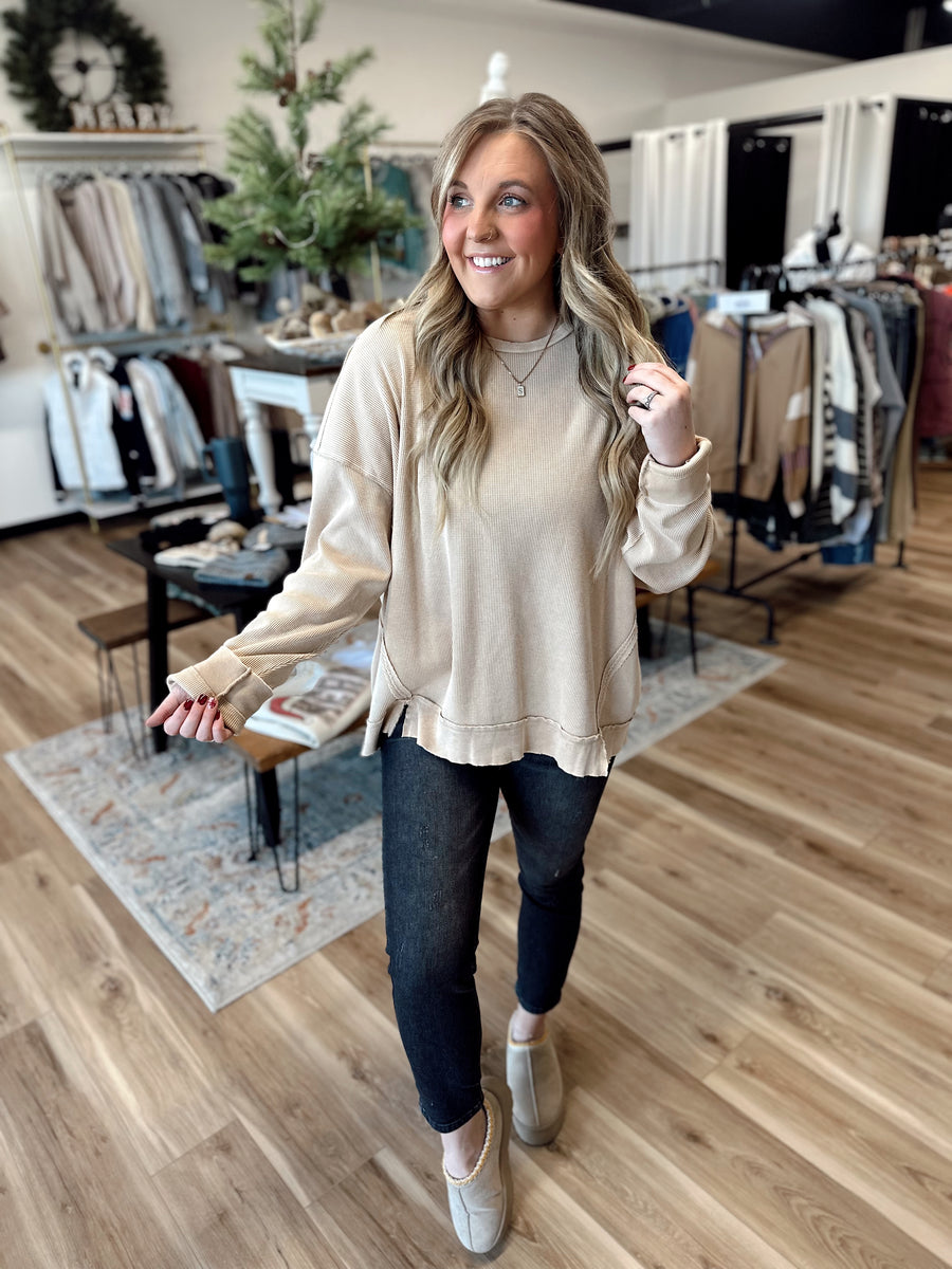 Kaci Oversized Thermal Top