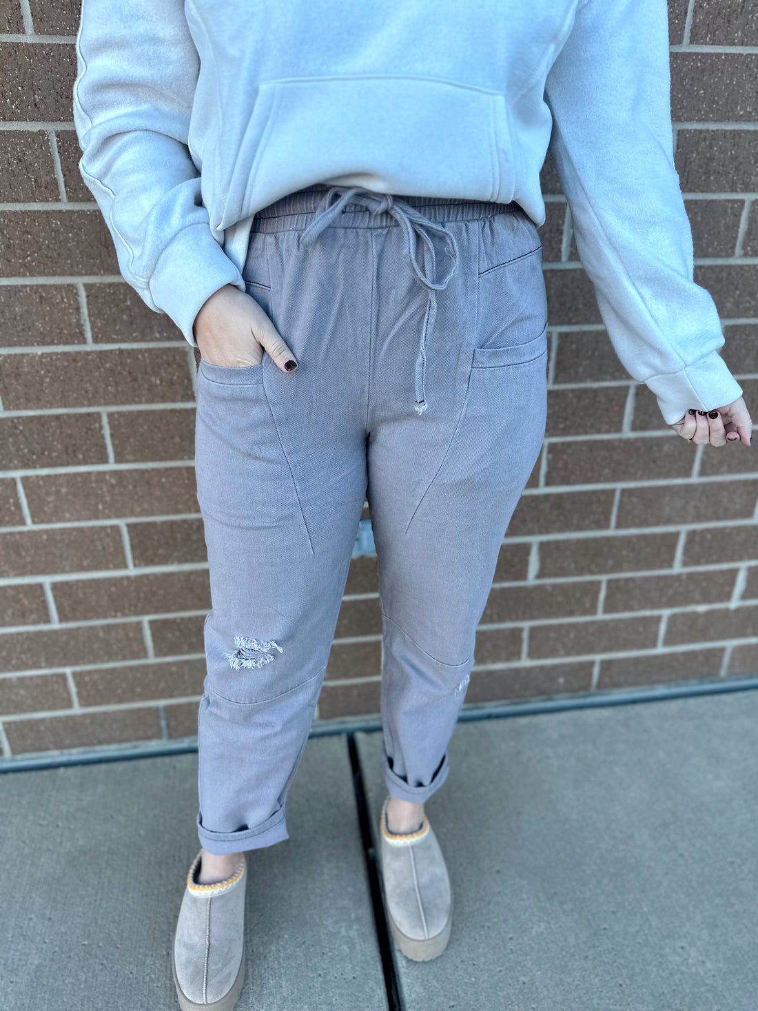 Daisy Lilac Grey Pants