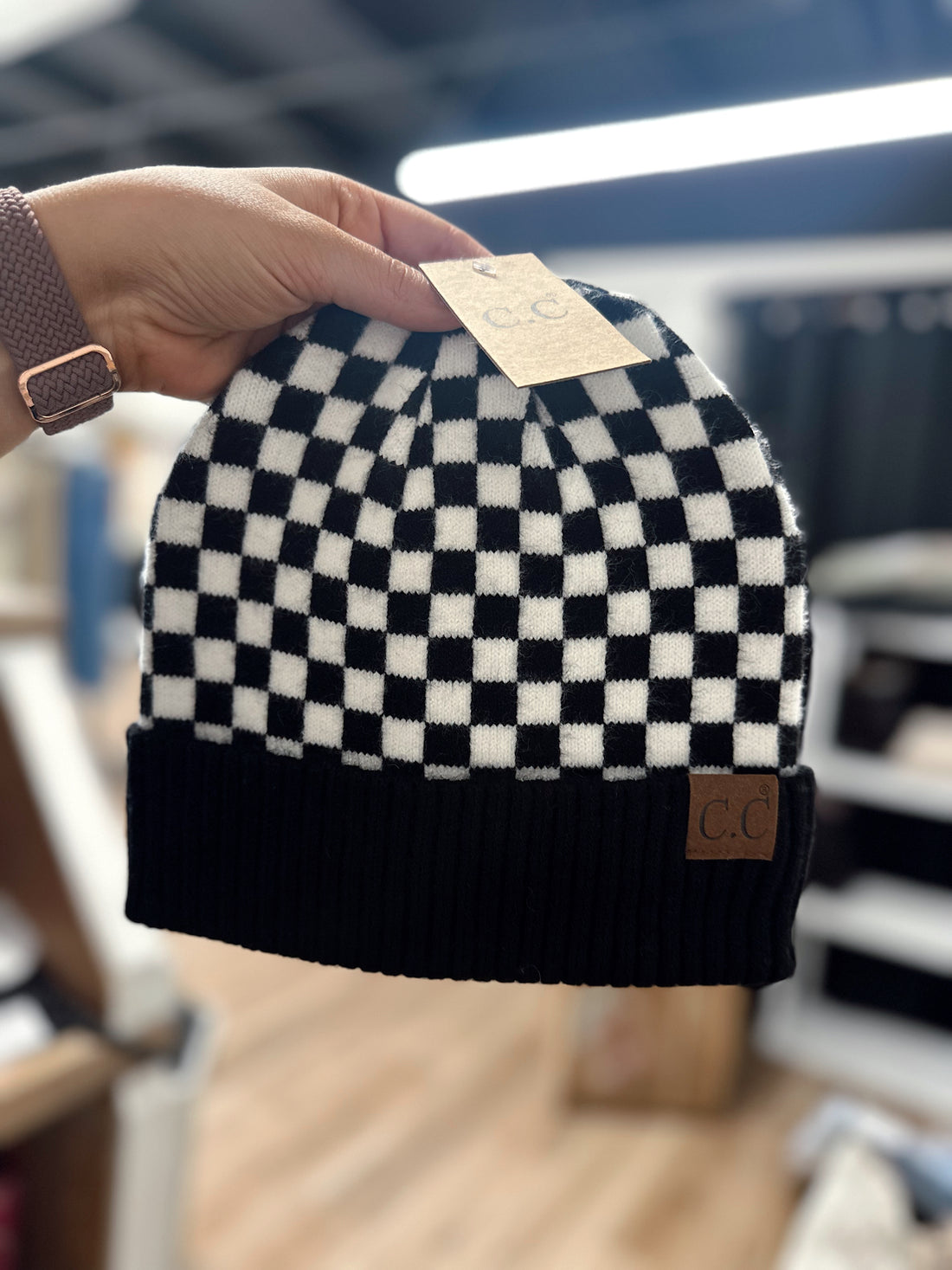 Checkered Beanie