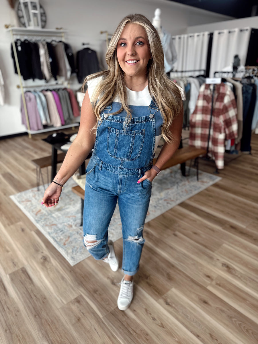 On The Go Denim Overalls