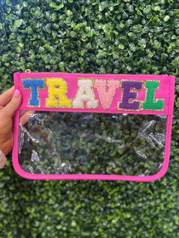 "TRAVEL" Clear Pouch